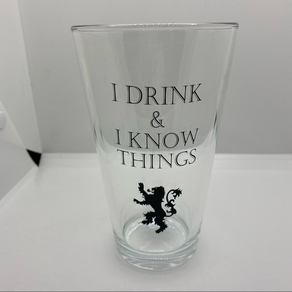 GAME Of Thrones I Drink & I Know Things Glass W/ Hand Of The King Bottle Opener - Picture 2 of 4
